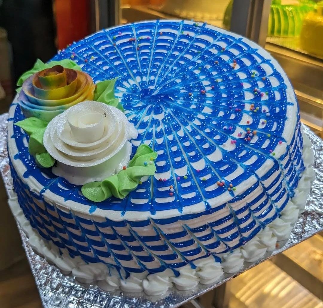 Blue Bliss Vanilla Cake